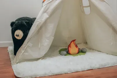 Traveling with kids? They will have so much fun exploring the lodge and finding the play space just for them! With lodge themed toys and games they will certainly be entertained. 