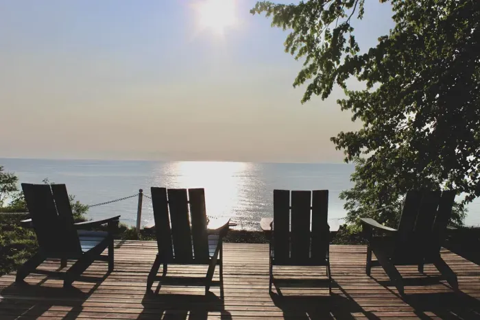 Take in the spectacular views of Lake Michigan. Whether you start your day at the viewing deck with a cup of coffee or wind down with a glass of wine at sunset, this exceptional spot provides an unforgettable experience that will leave you mesmerized.