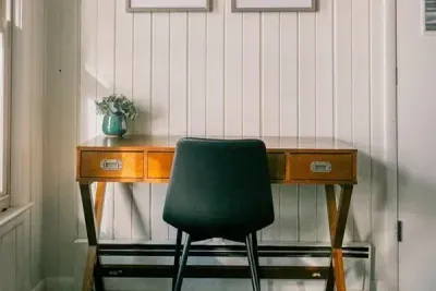 Work has never felt so good! The dedicated work space offers views of Lake Michigan! We understand that it's not always easy to switch off completely when you're away. This space was created just for that, a little work before play. 