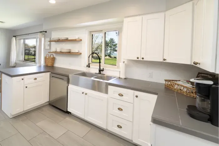 Enjoy a fully stocked kitchen! Everything you need to cook your meals is here. The kitchen has an electric stove, microwave, dishwasher, refrigerator, freezer, and a large pantry cupboard to store all of your groceries.