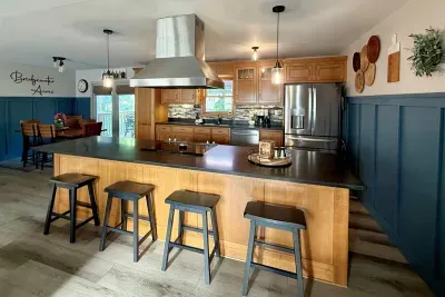 A chef’s dream! This kitchen is stocked with EVERYTHING needed to prepare and make a meal! 