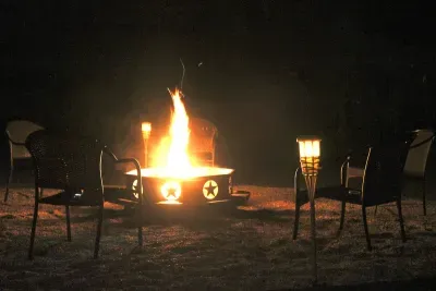 Gather around the campfire! Toast marshmallows, chat, and create memories! 