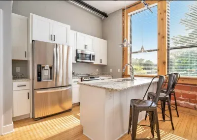 Convenience! All the essentials for meal preparation and cooking are provided for your stay. In the kitchen you will have access to a gas stove, microwave, dishwasher, refrigerator, freezer, and cupboard space for storing groceries