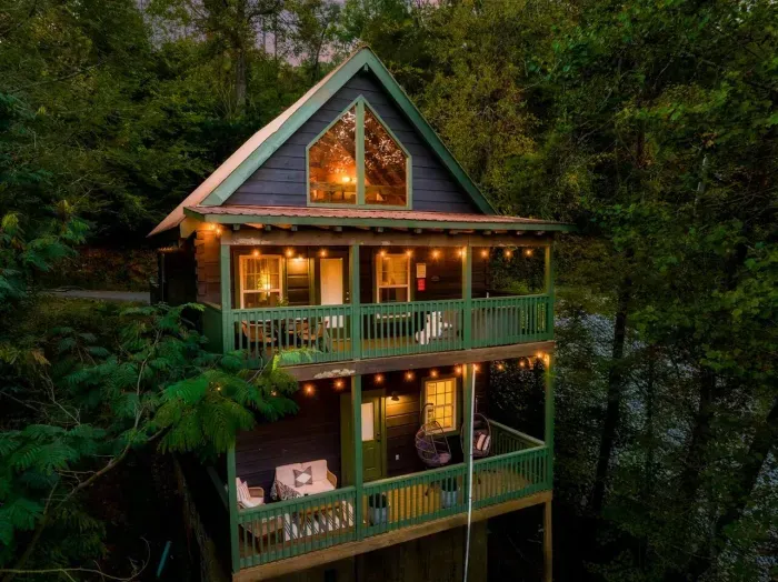 Enjoy the views from all three levels.