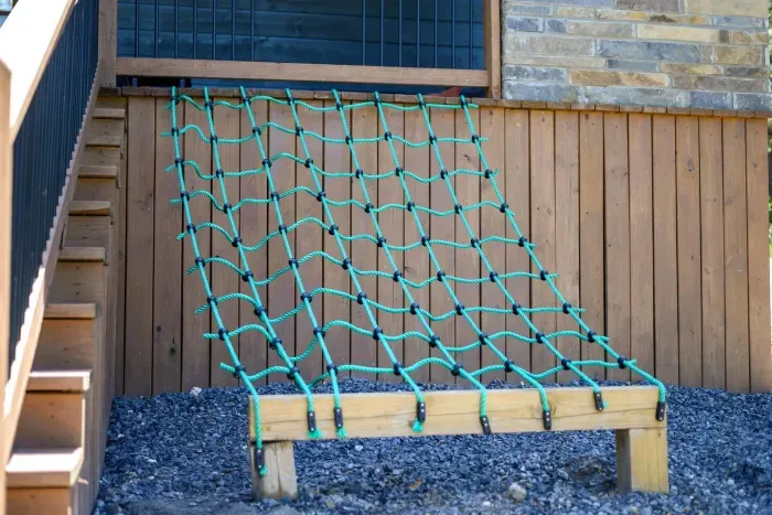 [Backyard] Custom built rope climbing wall for all!