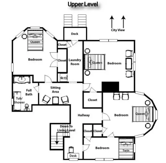 The Grand View ~ Blue Bedroom | 5BR 2B w/AC & WD - image 31 of 32