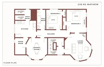 The Mayhew Redline ~ Bedroom #3 | 3BR 1B w/AC & WD - image 22 of 23