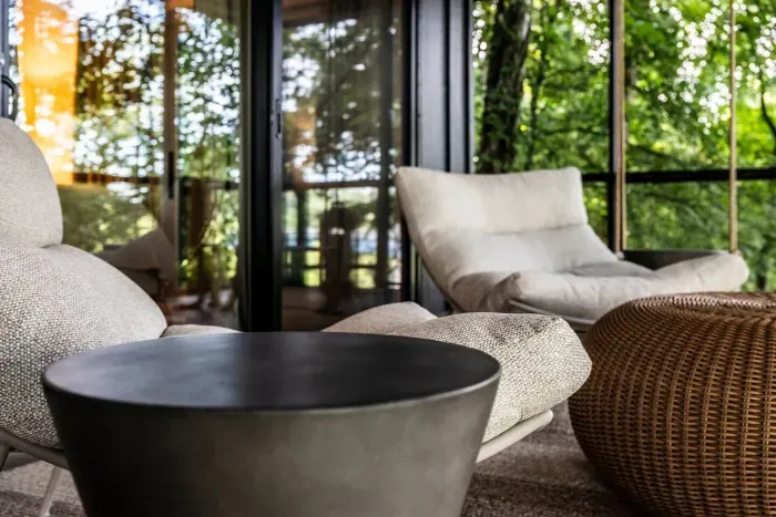 Waterfront seating off the master bedroom