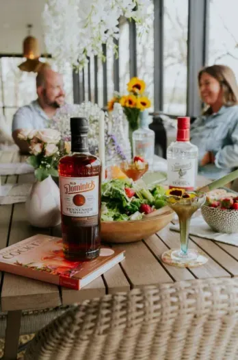 Sip, savor, and stay awhile.  Gather on the wrap around patio for cocktails, conversation, and sunset views. At Riverstone Treehouse, every hour is golden hour.