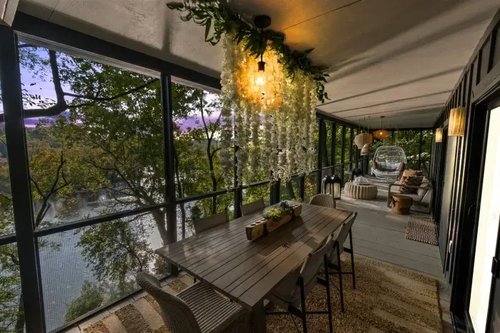 Dine al fresco with sweeping views.