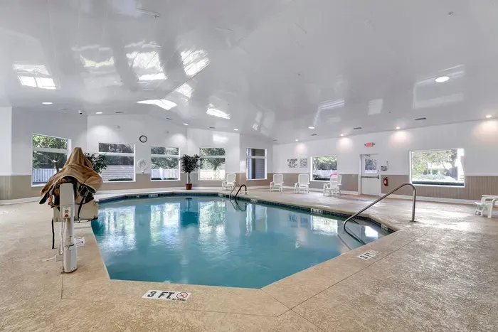 Indoor pool area designed for relaxation and leisure.