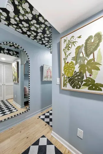 Sleek modern portrait art adding a stylish touch
