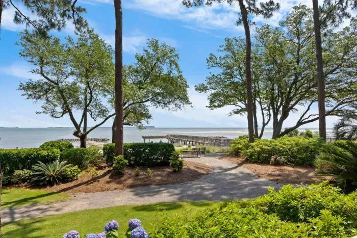 A pathway going to the beach