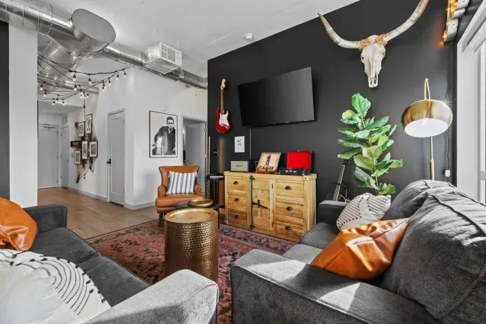 After a day of exploring, relax on one of the sofas and stream your favorite show.