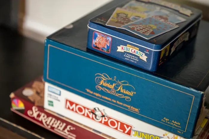 Monopoly, Scrabble, Trivial Pursuit, and kids' card games already stocked. No signal required, no gift shop run.