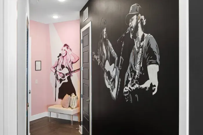 Megan, Ella, Riley -- they're all here.  One of a kind murals painted by a talented local artist.