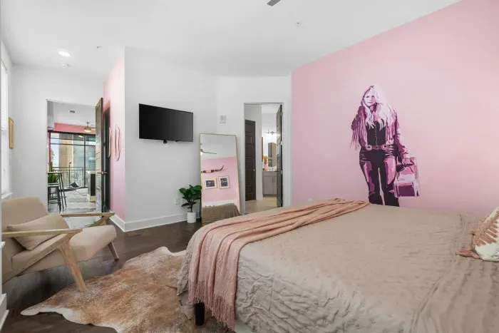 There's a TV in each bedroom for streaming services.