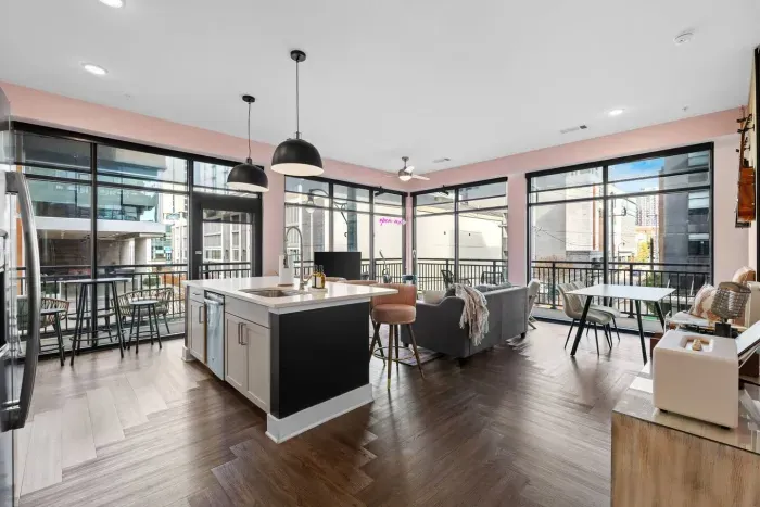Panoramic views of MUSIC CITY -- does it get any better?!  From our favorite seat in the house, you can see the Ryman inside the living room!