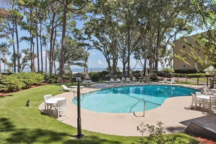 The pool closest to your villa with wonder water view and lounge chairs for reading a great book and relaxing.