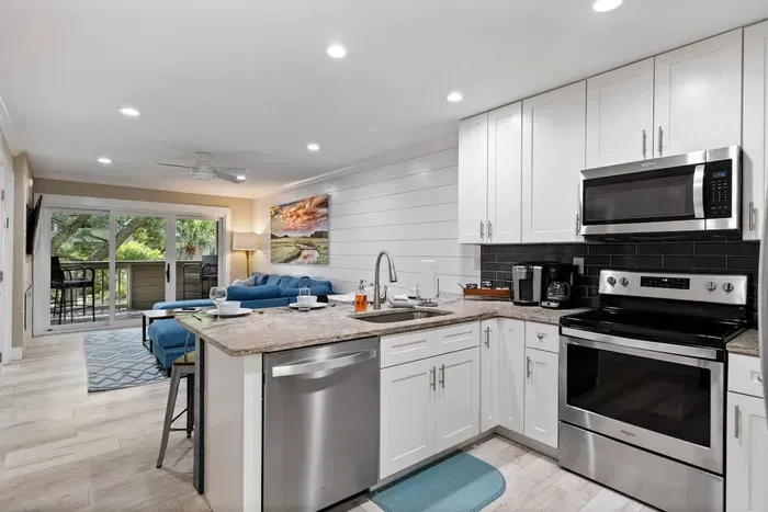 A stylish kitchen.