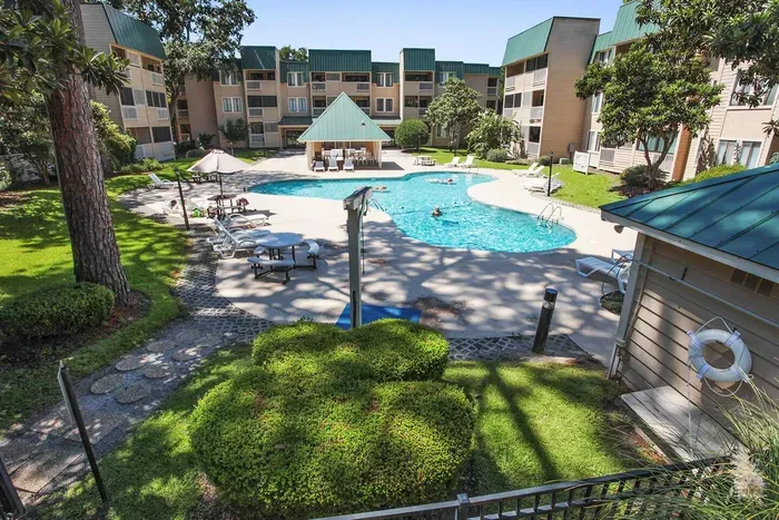 Pool 2 to the right  of your villa. Also includes bag toss (corn hole) and shuffle board.
