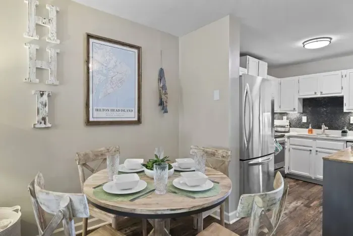 A nice table set up on dining area