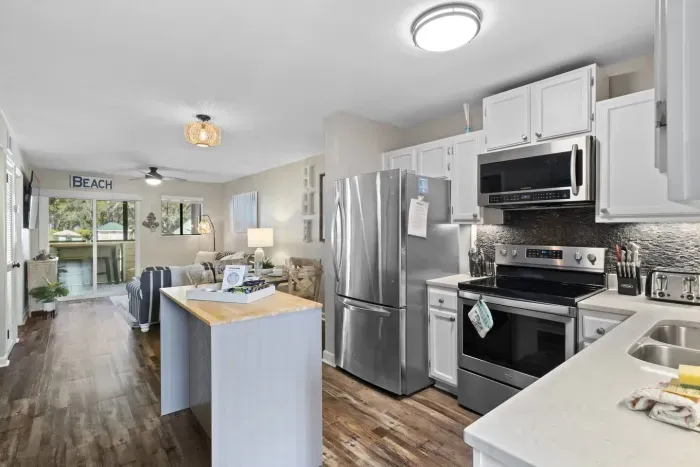 The flooring  complements  with the color and design of the villa. Full stocked kitchen ready for you.