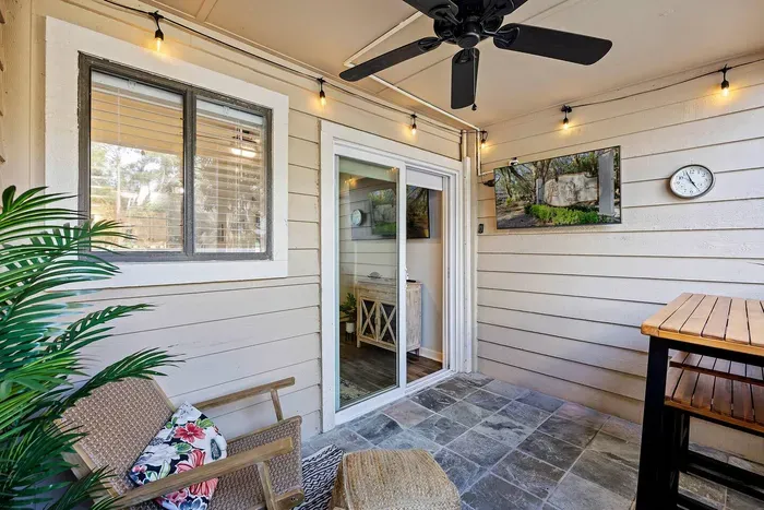 Enjoy the beach breezes on your screen porch with Smart TV