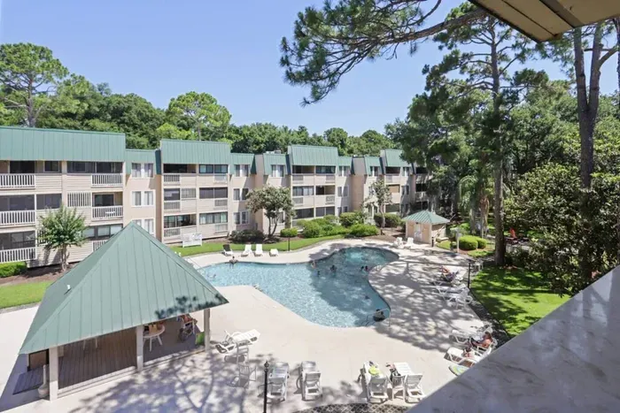 One of the two outdoor pools for your use.