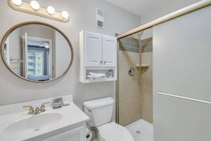Bathroom connected to primary bedroom