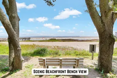 Perfect view of the beach and sound  while relaxing.