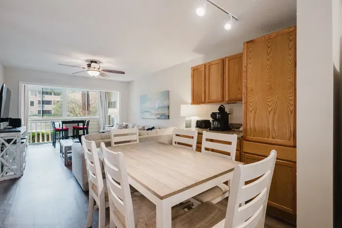 Seats six at the table. Big enough for a card game, a puzzle, or the one night everyone actually eats together.