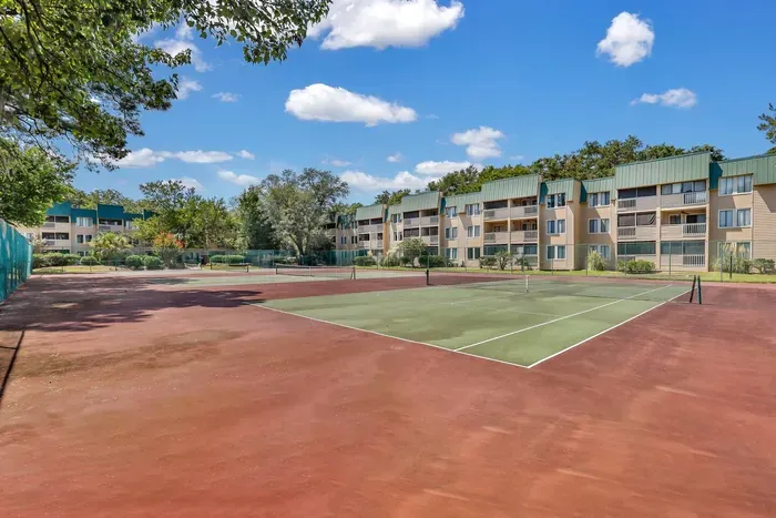 Spacious tennis court