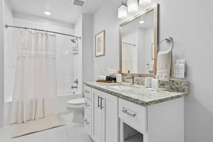 Bathroom to the Yellowstone bedroom.  Also accessible from the living room.