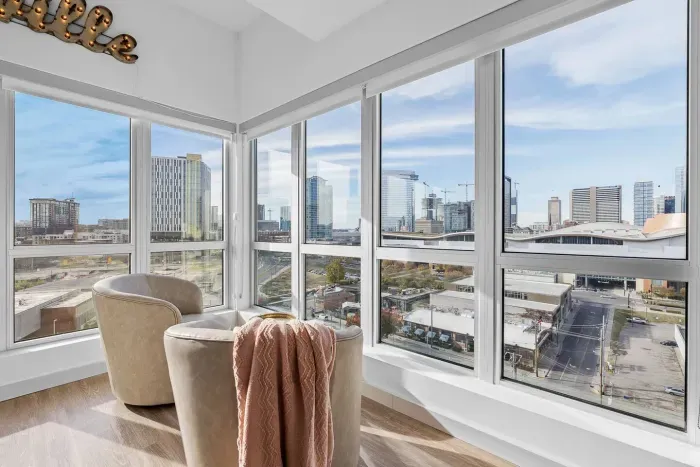 Panoramic views of MUSIC CITY.  Our favorite seat in the whole unit!