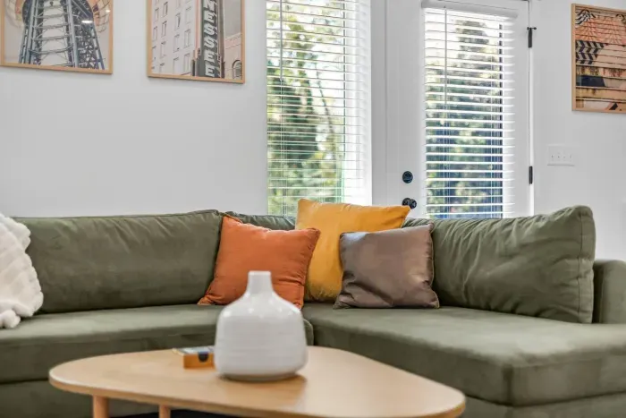 Kick back and catch your favorite show after a day exploring Knoxville -- comfort meets modern design at Rocky Top Rowhouse.  