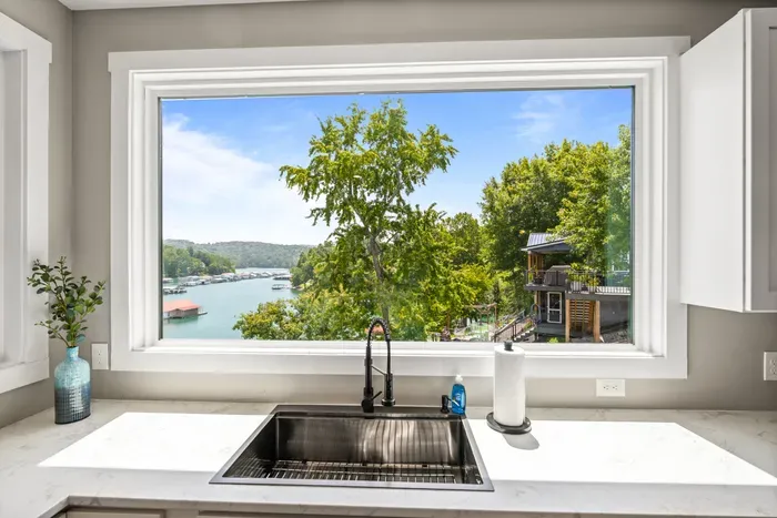Dishes have never been this tolerable. Water, treetops, and open sky right out the window.