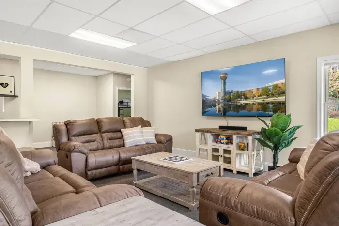 Another great hangout space in the rec room -- watch the big game or a movie!