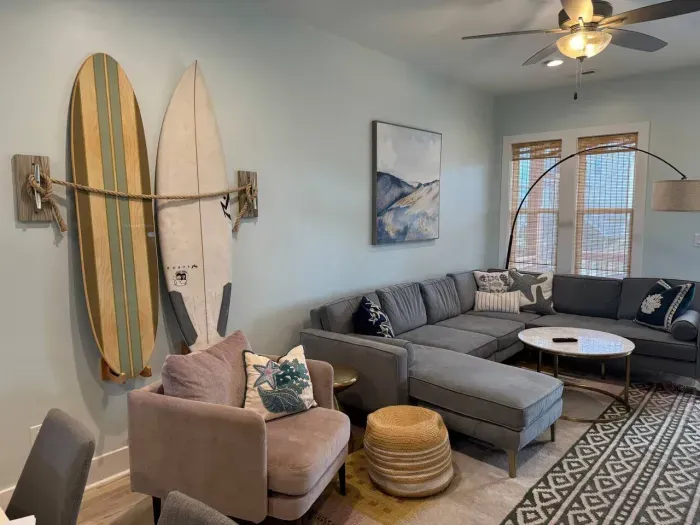 Get cozy after playing in the sand all day long.  Watch a movie, play board games in our spacious living room.