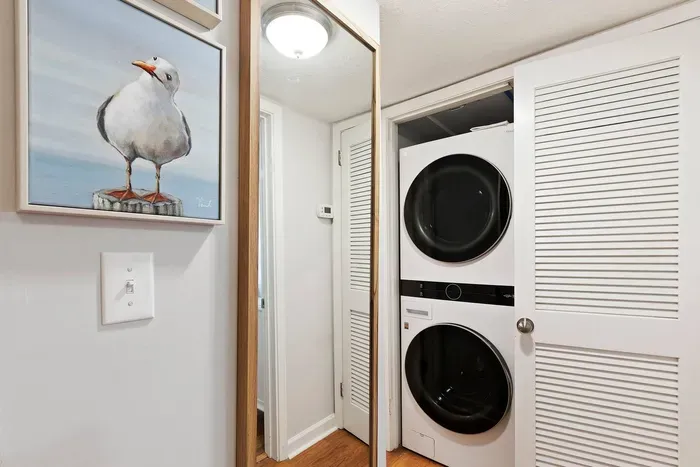 Washer and dryer space in the villa
