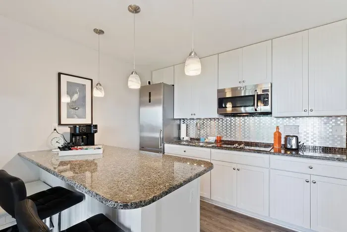 A modern kitchen at the villa.