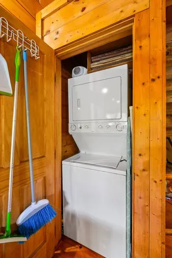 Need to do a couple loads of laundry during your stay?  A washer and dryer is conveniently located inside our cabin for use.