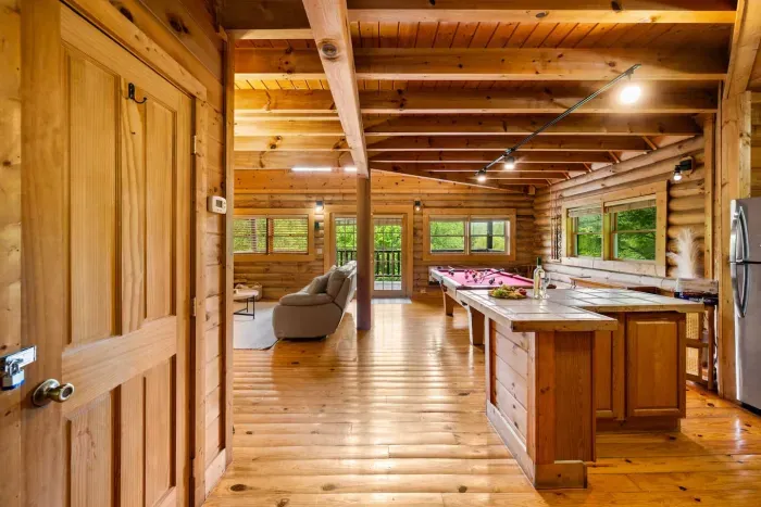 Large, open concept kitchen and living room