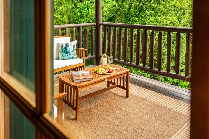 Enjoy the outdoor balcony while you sip your coffee or read your book