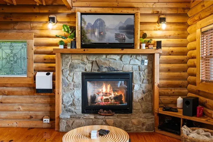 Relax and unwind while you sit by the fire or enjoy your favorite show