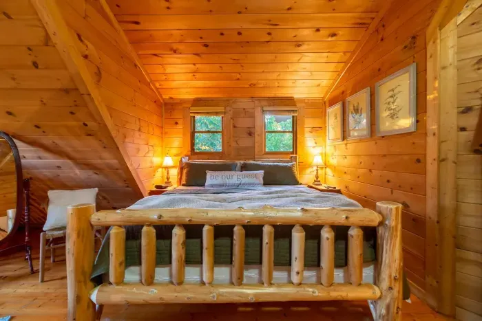 Indulge in the ultimate comfort and relaxation with our cozy king bed.
