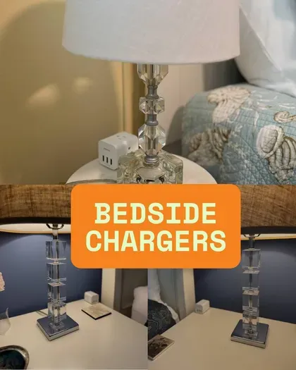 Thoughtful extras such as Beside Wall Chargers are here.