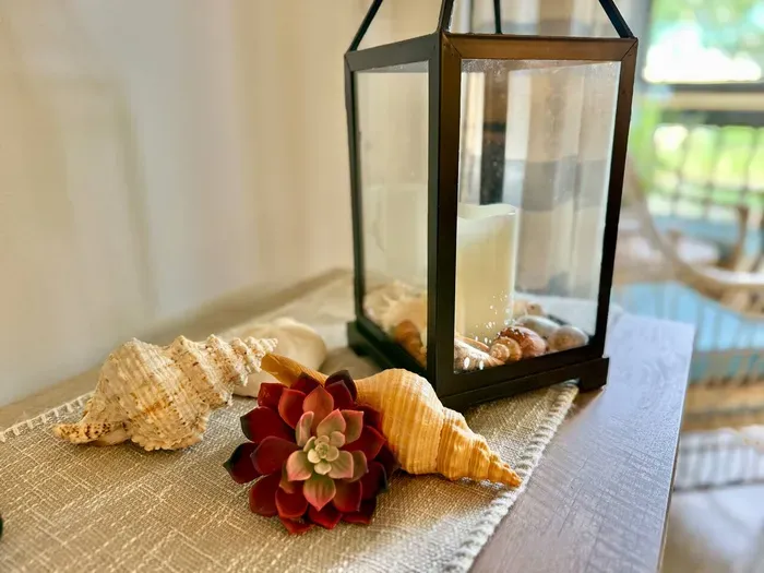 Warm decor and thoughtful touches go a long for this beach villa.