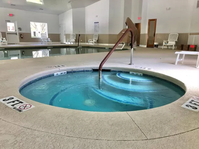 Indoor Heated Pool, hot tub, dry sauna.