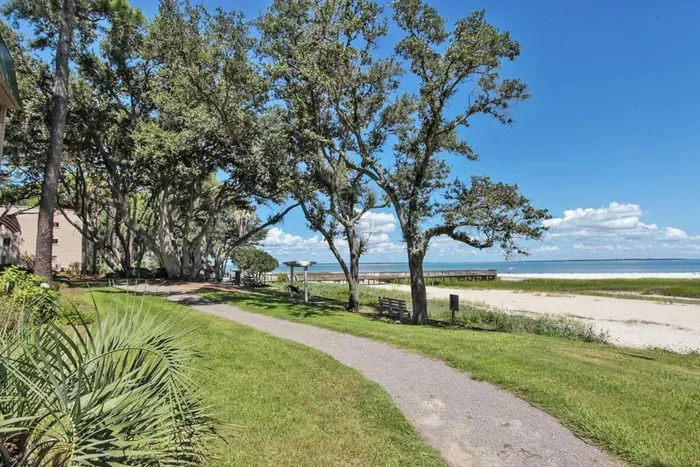Beautiful tree lined areas abound directly in front of your villa